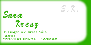 sara kresz business card