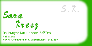 sara kresz business card